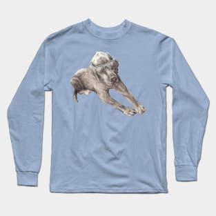 Black lab with sunglasses Long Sleeve T-Shirt